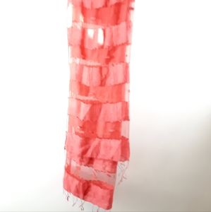 Red Long bohemian summer Scarf